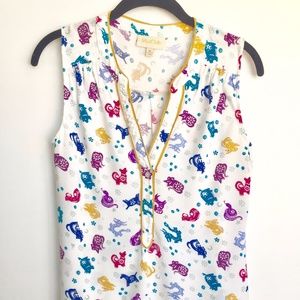Adorable Modcloth Chinese Zodiac sleeveless tunic.